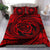 Hawaiian Kanaka Honu Hibiscus Tornado Red Polynesian Bedding Set - Polynesian Pride