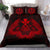 Hawaiian Map Owl Kanaka Bedding Set - Pueo Aumakua - Red - Polynesian Pride