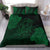 Hawaiian Hibiscus Dolphin Manta Ray Turtle Polynesian Bedding Set Waves Green - Polynesian Pride