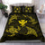 Polynesian Turtle Hammerhead Shark Ray Kanaka Hawaii Bedding Set Circle Yellow - Polynesian Pride