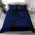 Hawaiian Map Kakau Turtle Kanaka Polynesian Bedding Set - Blue - Polynesian Pride