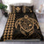 Hawaiian Map Kakau Turtle Kanaka Polynesian Bedding Set - Gold - Polynesian Pride