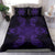 Hawaiian Turtles Tribal Mask Polynesian Bedding Set Purple - Polynesian Pride