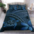 Hawaiian Turtle Plumeria Polynesian Bedding Set Neo Blue - Polynesian Pride