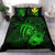 Hawaiian Map Hibiscus Kanaka Polynesian Bedding Set - Harold Turtle - Green - Polynesian Pride