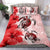 Polynesian Duvet Cover Set - Tahiti Bedding Set Polynesia Turtle Hibiscus Red - Polynesian Pride