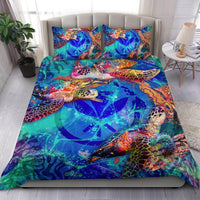 Polynesian Hawaii Duvet Cover Set - Coral Treasure BLUE - Polynesian Pride