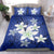 Hawaiian Plumeria Polynesian Bedding Set - Blue - Polynesian Pride