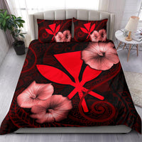 Polynesian Hawaii Duvet Cover Set - Hibiscus Red - Polynesian Pride