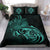 Hawaiian Map Turtle Hibiscus Divise Turquoise Polynesian Bedding Set - Polynesian Pride