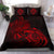 Hawaiian Map Turtle Hibiscus Divise Red Polynesian Bedding Set - Polynesian Pride