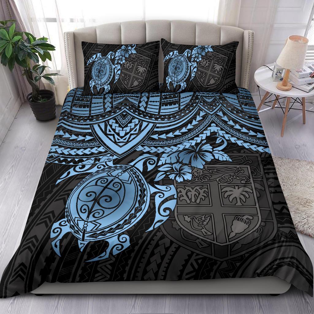 Fiji Polynesian Duvet Cover Set - Blue Turtle BLUE - Polynesian Pride