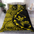 Hawaiian Map Gecko Tattoo Kakau Polynesian Bedding Set Yellow - Polynesian Pride