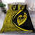 Hawaiian Surfing Waves Fish Hook Polynesian Bedding Set - Circle Style Yellow - Polynesian Pride