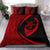 Hawaiian Turtle Fish Hook Hibiscus Polynesian Bedding Set - Circle Style Red - Polynesian Pride