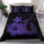 Hawaiian Fish Hook Hibiscus Plumeria Polynesian Bedding Set - Purple - Polynesian Pride