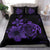 Hawaiian Map Turtle Hibiscus Plumeria Polynesian Bedding Set - Purple - Polynesian Pride