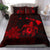 Hawaiian Map Turtle Plumeria Hibiscus Fish Hook Polynesian Bedding Set Red - Polynesian Pride