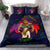 Hawaiian Hula Girl And Warrior Coconut Tree Polynesian Bedding Set - Polynesian Pride