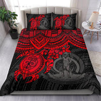 Vanuatu Polynesian Duvet Cover Set - Red Turtle RED - Polynesian Pride