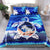 Hawaiian Turtle Plumeria Coconut Tree Polynesian Bedding Set Blue - Polynesian Pride