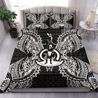 Polynesian Bedding Set - Vanuatu Duvet Cover Set Map Black Black - Polynesian Pride