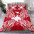 Polynesian Bedding Set - Papua New Guinea Duvet Cover Set Map Red White Red - Polynesian Pride