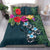 Kanaka Maoli (Hawaiian) Bedding Set - Hibiscus Turtle Tattoo Blue - Polynesian Pride