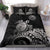 Polynesian Bedding Set - American Samoa Duvet Cover Set - Polynesian Turtle (Silver) - Polynesian Pride