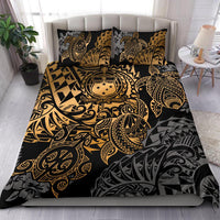 Polynesian Duvet Cover - Samoa Bedding Set - Gold Turtle Flowing - Polynesian Pride