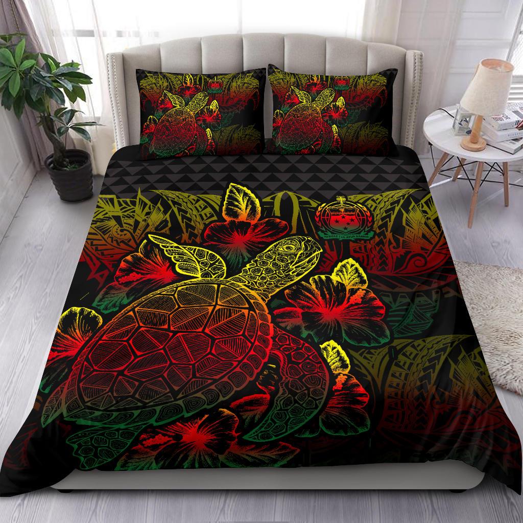 Polynesian Bedding Set - Samoa Duvet Cover Set Reggae Color - Polynesian Pride