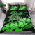 Hawaiian Map Hibiscus Turtle Polynesian Bedding Set Green - Polynesian Pride