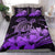 Hawaiian Map Hibiscus Turtle Polynesian Bedding Set Violet - Polynesian Pride