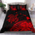 Hawaiian Map Turtle Plumeria Polynesian Bedding Set Red - Polynesian Pride