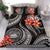 Polynesian Bedding Set - American Samoa Duvet Cover Set - Black Plumeria - Polynesian Pride