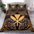 Polynesian Bedding Set - Hawaii Duvet Cover Set Gold Hibiscus Coat Of Arms Gold - Polynesian Pride