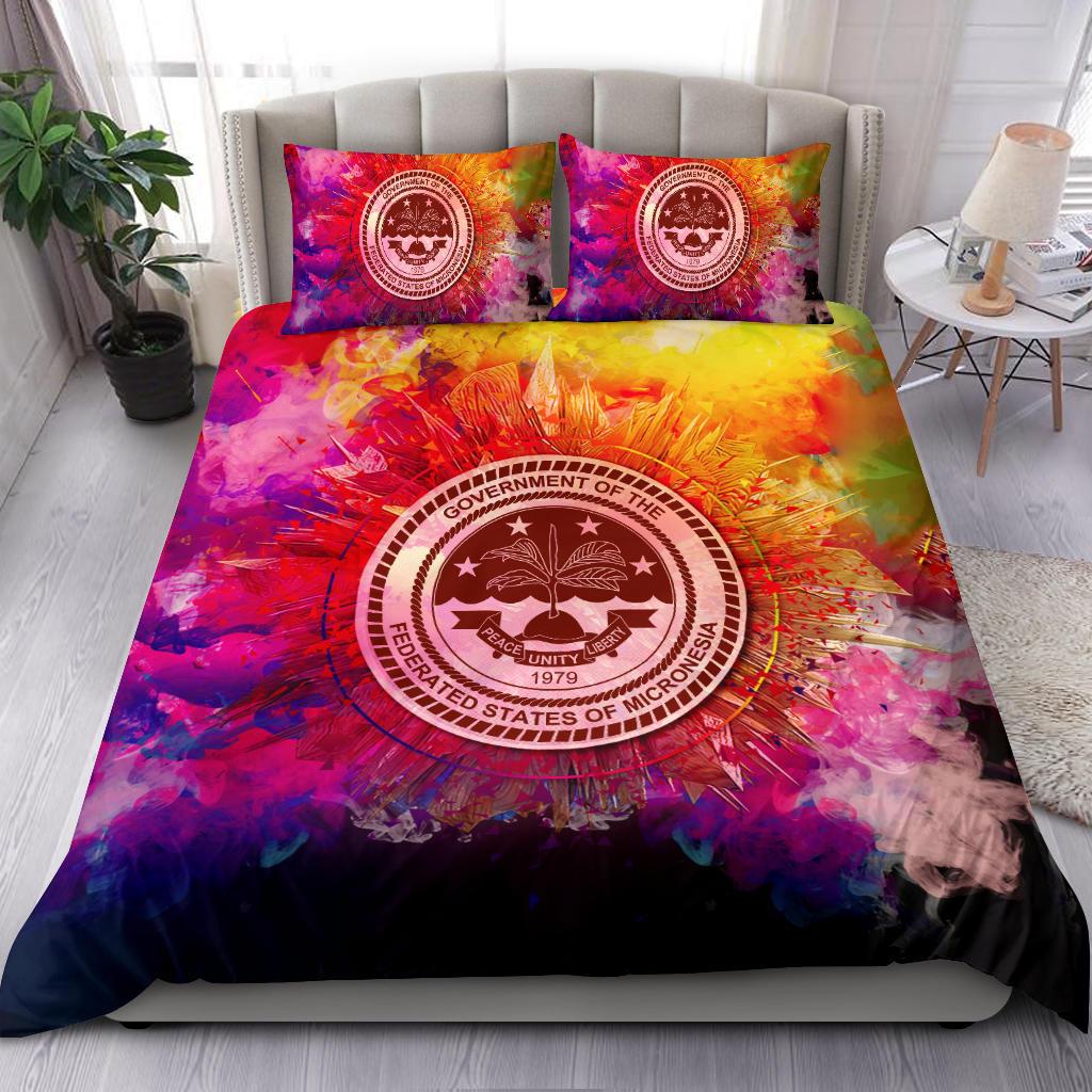 Polynesian Bedding Set Federated States Of Micronesia Duvet Cover Set Bright Style - Polynesian Pride
