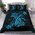 Hawaii Turtle Flower Polynesian Bedding Set - Turquoise - Polynesian Pride