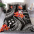 Micronesian Bedding Set - Kosrae Duvet Cover Set - Black Plumeria BLACK - Polynesian Pride