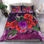 Polynesian Bedding Set - Purple Hibiscus Turtle Flowing Duvet Cover Set - Polynesian Pride