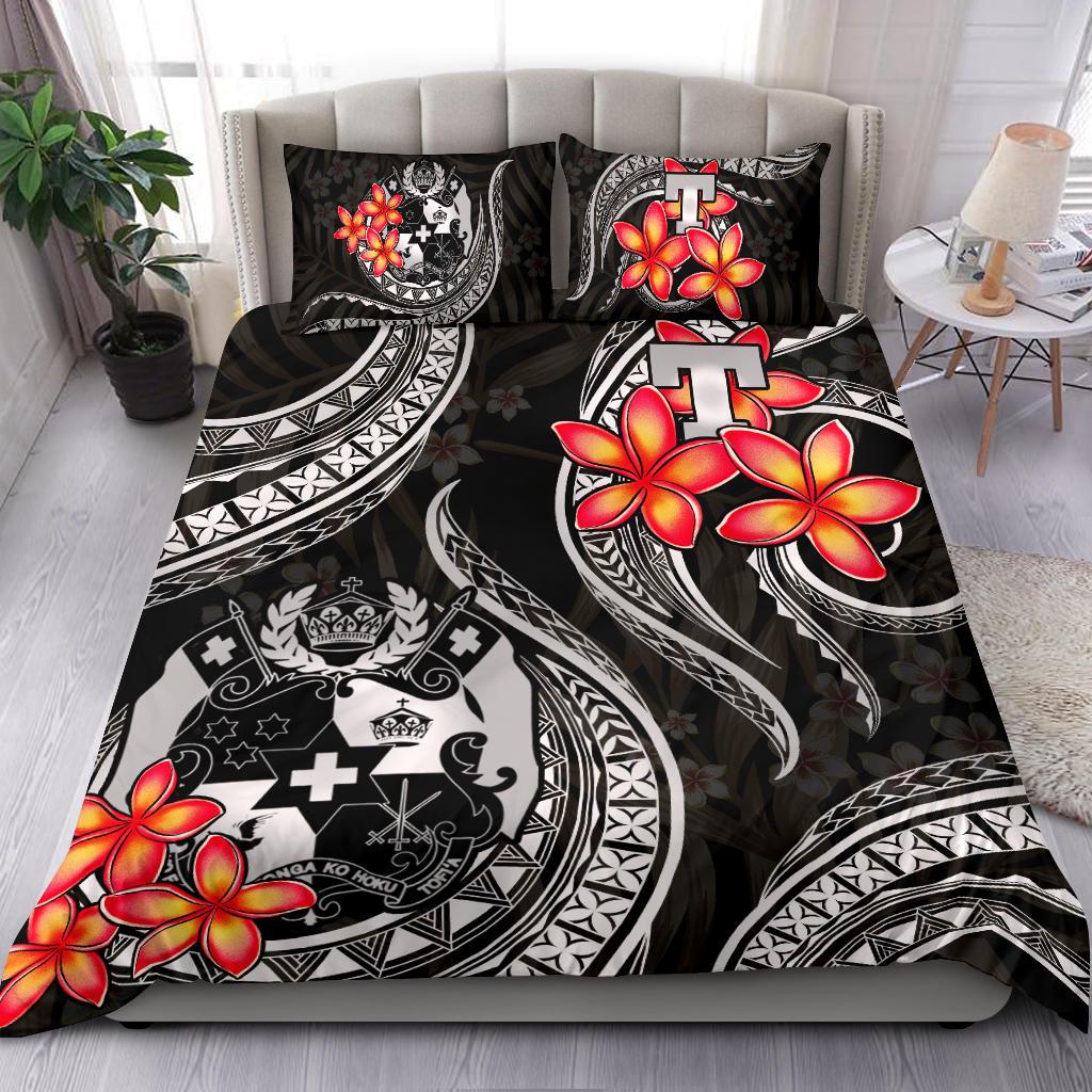 Polynesian Bedding Set - Tonga Duvet Cover Set - White Plumeria WHITE - Polynesian Pride