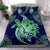 Hawaii Bedding Set - Hawaii Polynesian Turtle Hibiscus Bedding Set - Green - Polynesian Pride