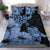 Hawaii Turtle Bedding Set Polynesian Hibiscus Art Gold Blue AH - Polynesian Pride