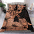 Hawaii Turtle Bedding Set Polynesian Hibiscus Art Gold Orange AH - Polynesian Pride