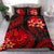 Polynesian Bedding Set - Tahiti Duvet Cover Set - Red Plumeria - Polynesian Pride