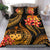 Polynesian Bedding Set - Samoa Duvet Cover Set - Gold Plumeria - Polynesian Pride