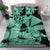 Hawaii Turtle Bedding Set Polynesian Hibiscus Art Ver 2.0 Turquoise AH - Polynesian Pride