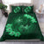 Hawaii Yin Yang Turtle Shark Hibiscus Plumeria Bedding Set - Green - Polynesian Pride