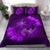 Hawaii Yin Yang Turtle Shark Hibiscus Plumeria Bedding Set - Purple - Polynesian Pride