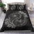 Hawaii Yin Yang Turtle Shark Hibiscus Plumeria Bedding Set - Gray - Polynesian Pride